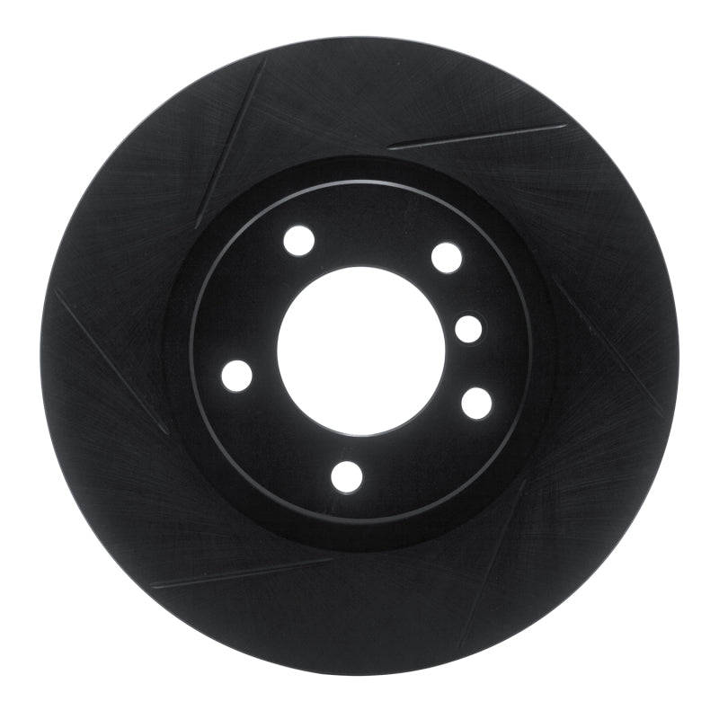 R1 95-99 BMW M3 E36 Right Front Slotted Black Brake Rotor