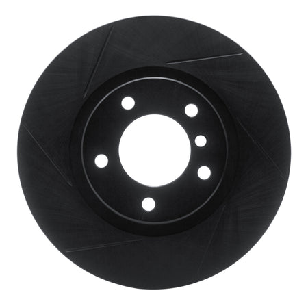 R1 95-99 BMW M3 E36 Right Front Slotted Black Brake Rotor