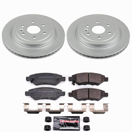 Power Stop 10-16 Cadillac SRX Rear Z23 Coated Brake Kit