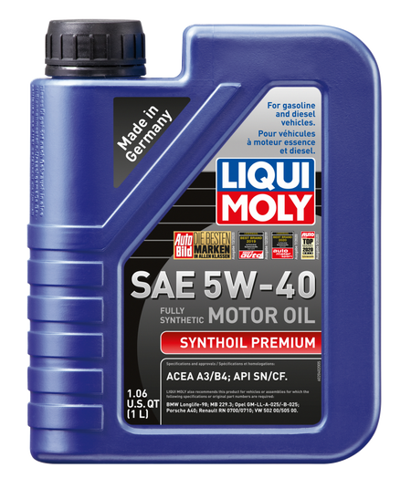 LIQUI MOLY 1L Synthoil Premium Motor Oil SAE 5W40