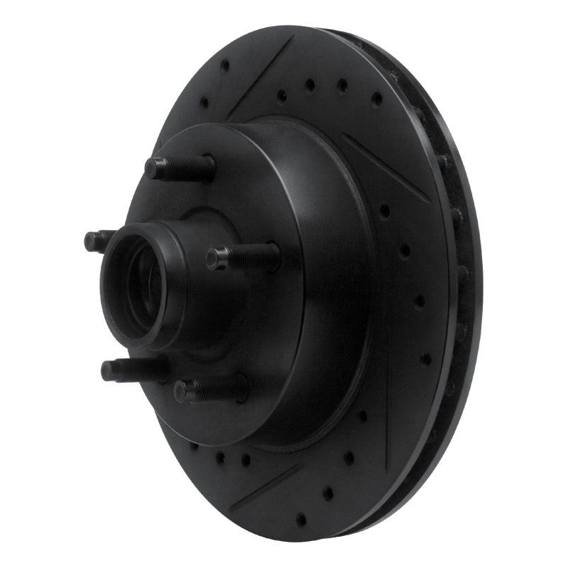 R1 83-94 Ford Ranger (USA/Canada) Front Left Drilled & Slotted Black Brake Rotor
