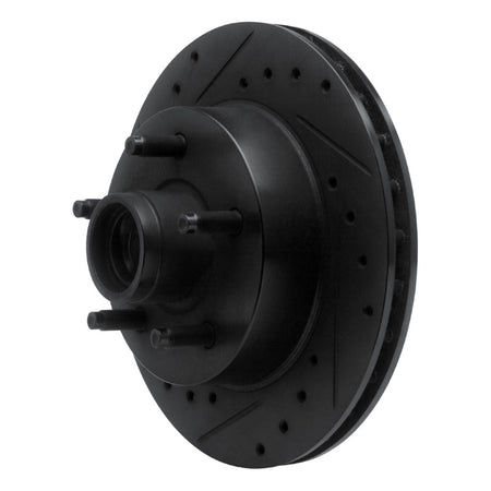 R1 83-94 Ford Ranger (USA/Canada) Front Left Drilled & Slotted Black Brake Rotor