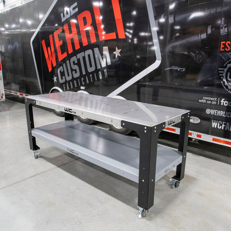 Wehrli Modular Steel Work Bench Top/Shelf Kit - 32in x 90in x .120in Thick (Grey)