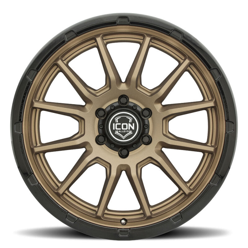 ICON Alloys Cajon 20x9 / 5x5 / -12mm / 4.5in BS Satin Bronze Wheel w/ GB Lip