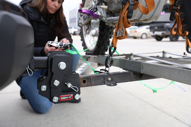 Gen-Y VOYAGER 4.75in 300lb Cargo TW 700lb Towing TW 7K Overall Hitch w/GH-103705 Platinum Ball Mount