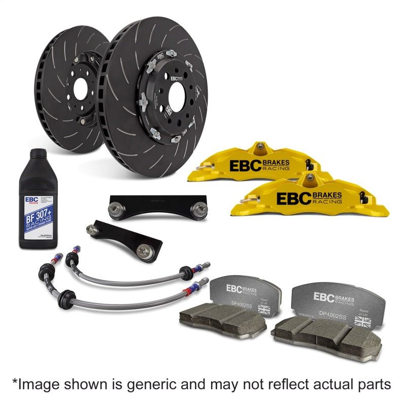 EBC Racing 12-21 Subaru BRZ/Toyota GT86 Yellow Apollo-4 Calipers 330mm Rotors Front Big Brake Kit