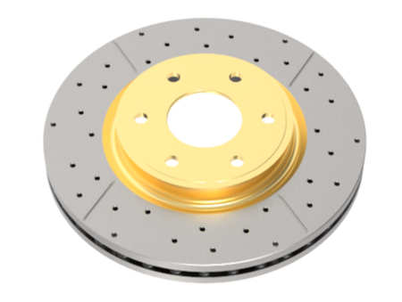 DBA 11-19 Chevrolet Silverado 2500 HD Rear Drilled & Slotted Street Series Rotor w/Gold Hat