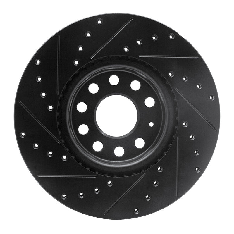 DFC 05-25 Audi TT Front Right Drilled & Slotted Black Brake Rotor