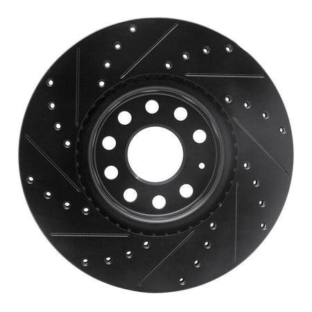 DFC 05-25 Audi TT Front Right Drilled & Slotted Black Brake Rotor