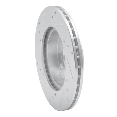 R1 90-93 Mazda Miata Front Right Drilled & Slotted Silver Brake Rotor