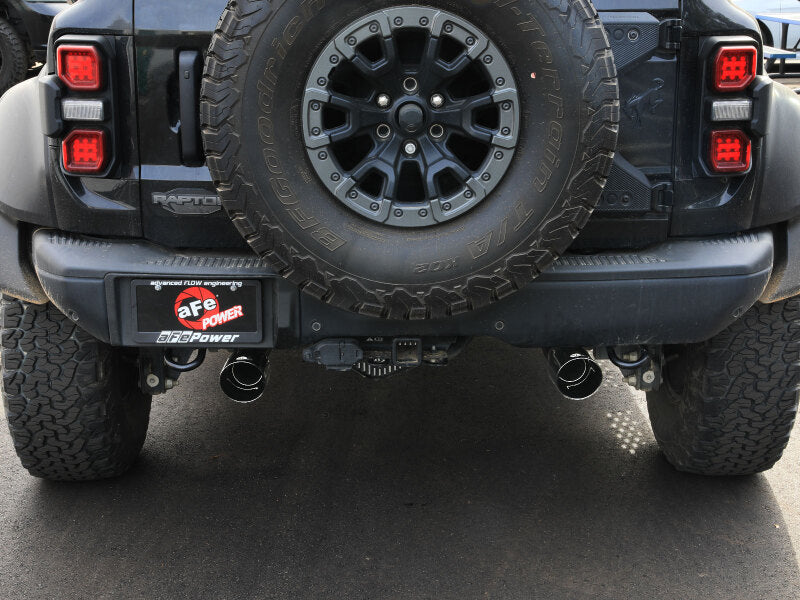 aFe 22-26 Ford Bronco V6 3.0L (tt) Vulcan Series 3in 304SS Cat-Back Exhaust System w/ Black Tips