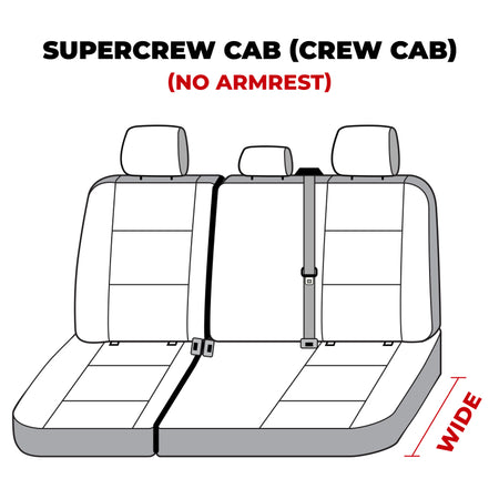 Covercraft 19-25 Ford F250 F350 F450 Carhartt Super Dux SeatSaver Second Row Custom Seat Cvr-Gravel