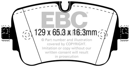 EBC 2019+ Audi A6 Quattro 3.0T/Electric Redstuff Rear Brake Pads