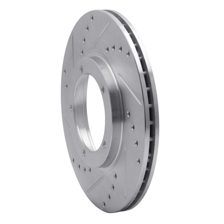 R1 67-88 Porsche 924 Front Left Drilled & Slotted Silver Brake Rotor