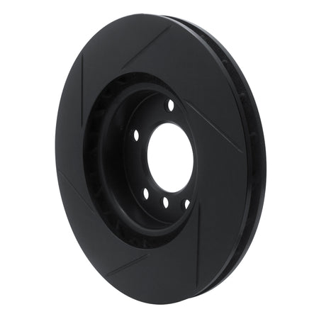 R1 95-99 BMW M3 E36 Left Front Slotted Black Brake Rotor