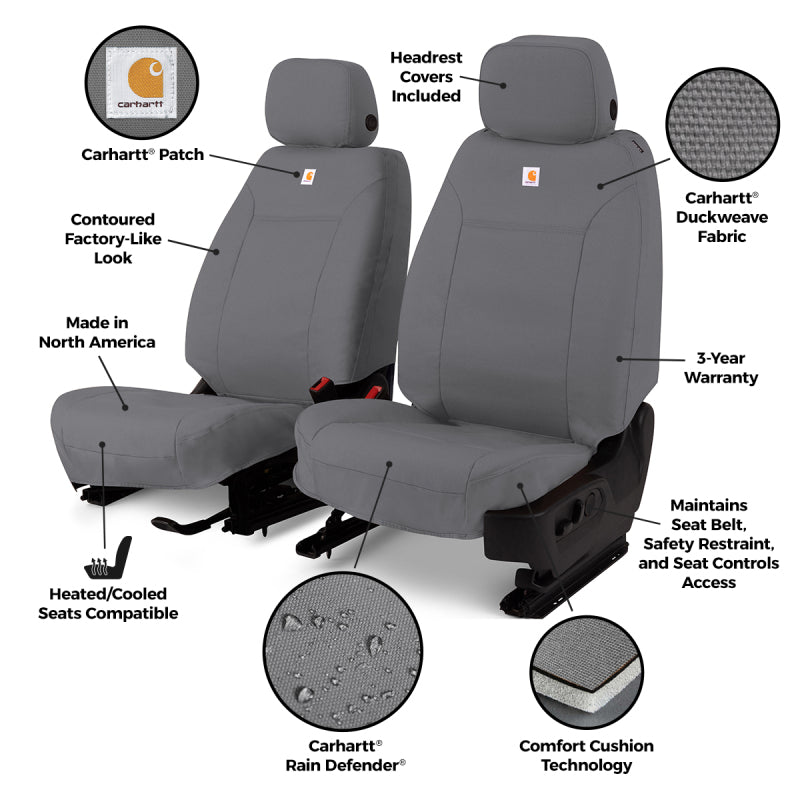 Covercraft 25-26 Toyota 4Runner Carhartt PrecisionFit Custom 1st Row Seat Covers - Gravel
