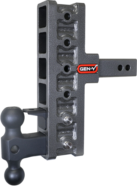Gen-Y Mega Duty 2in Shank 7.5in Offset Drop 10K Hitch w/GH-031 Dual-Ball/GH-032 Pintle Lock