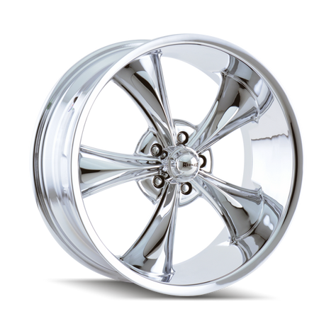 Ridler 695 22x9 / 5x127 BP / 0mm Offset / 83.82mm Hub Chrome Wheel
