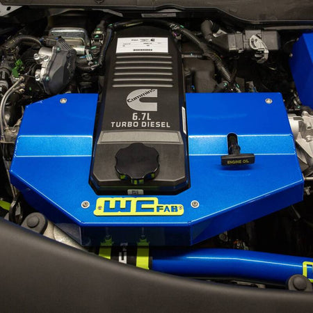 Wehrli 10-24 Cummins Fabricated Aluminum Engine Cover - Sparkle Bomber Orange
