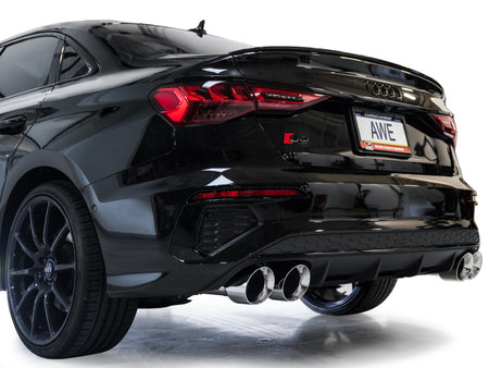 AWE 22-24 Audi 8Y S3 Track Edition Exhaust  - Chrome Silver Tips