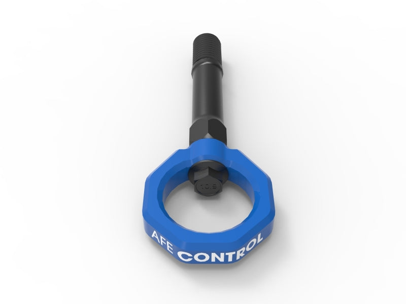 aFe CONTROL Front Tow Hook Nissan Z 23-25 V6-3.0LBlue