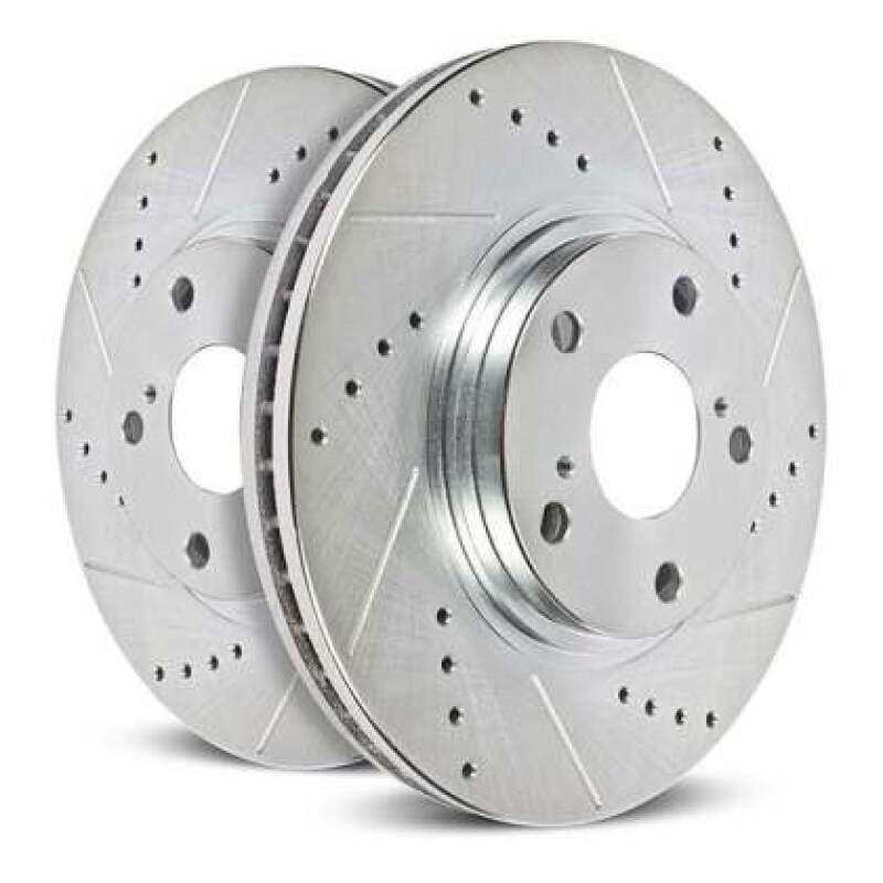 Power Stop 24-25 Ford Mustang Rear Drilled & Slotted Rotor (Pair)
