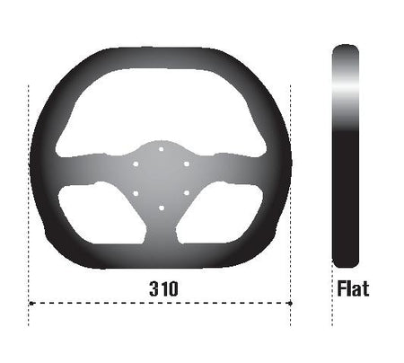 Sparco Steering Wheel 310X260 Suede Black
