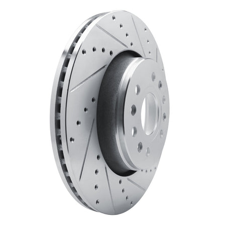 R1 21-25 Jeep Grand Wagoneer Front Right Drilled & Slotted Silver Brake Rotor