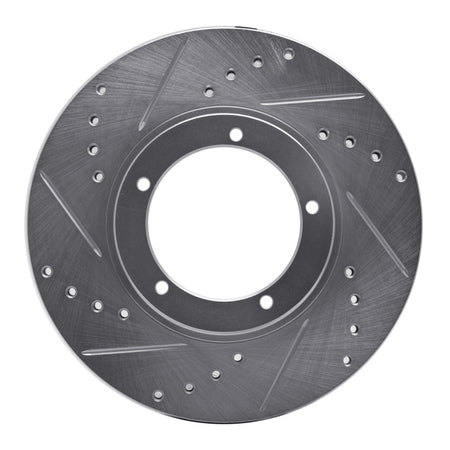 R1 67-88 Porsche 924 Front Left Drilled & Slotted Silver Brake Rotor