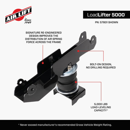 Air Lift 19-24 Mercedes Sprinter 2500 Loadlifter 5000 Air Spring Kit