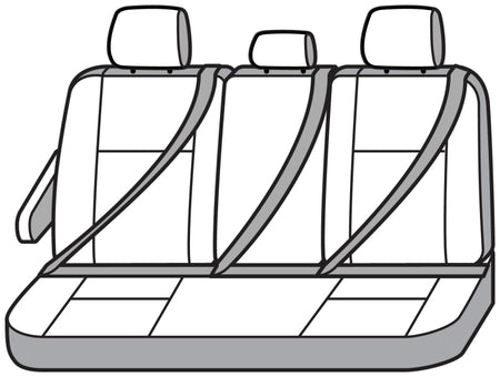 Covercraft 15-26 Ford Transit Endura Waterproof SeatSaver Second Row Seat Covers-Taupe