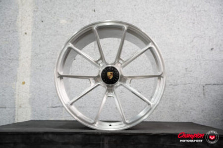 Vossen X Champion RS92 21X12 / ET64 / 5X130 / Brushed Gloss Clear Wheel / 911 Carrera 992 - Rear