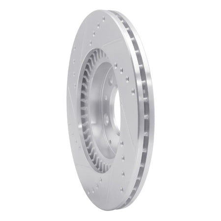 R1 06-15 Mazda MX-5 Miata Front Right Drilled & Slotted Silver Brake Rotor