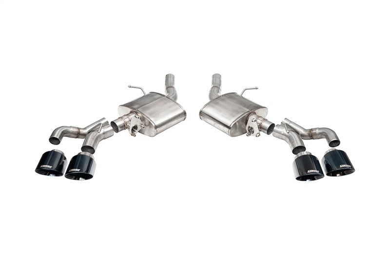 Corsa 22-25 Caddy CT5-V Blackwing 3in Axle-Back - Act. Exh. - Dual Rear Exit - Twin 4.5in Tips - Blk