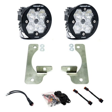 Baja Designs 18-25 JL/JT / 20-25 Gladiator Squadron-R Sport 2.0 Fog Kit OE Rubicon Bumper (WC)-Clear