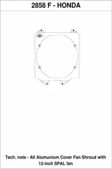 CSF 92-00 Honda Civic All-Aluminum Fan Shroud w/12in SPAL Fan