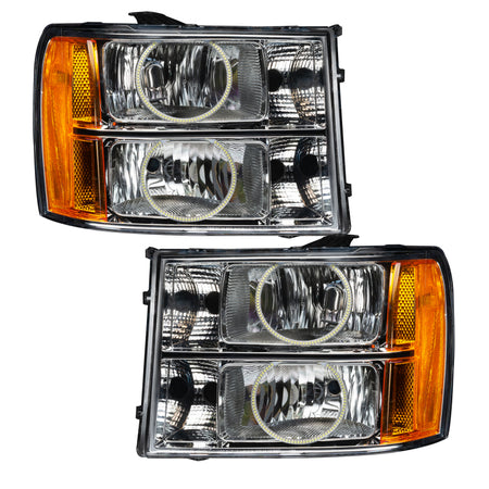 Oracle Lighting 07-13 GMC Sierra Pre-Assembled LED Halo Headlights -UV/Purple
