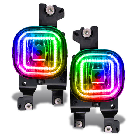 Oracle Ford Superduty 08-10 LED Fog Light Halo Kit - ColorSHIFT w/o Controller