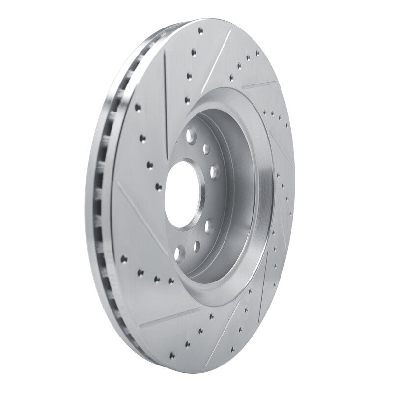 R1 21-25 Jeep Grand Wagoneer Front Right Drilled & Slotted Silver Brake Rotor