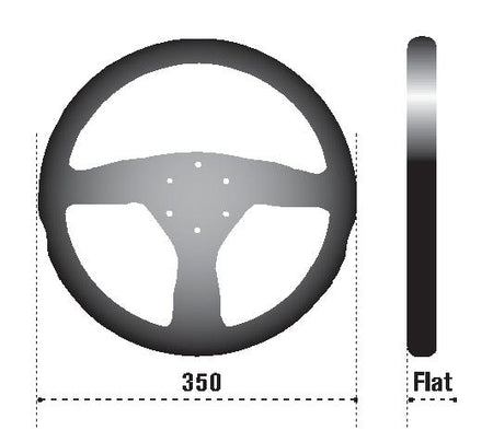 Sparco Steering Wheel L505 Lap 5 Blk/Blk/Blk