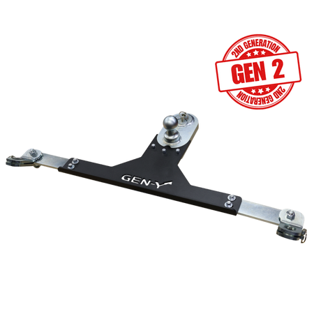 Gen-Y 2017+ Ford GoosePuck II 5in Offset Ball Puck Mount & 25K Towing w/Safety Chain Anchors