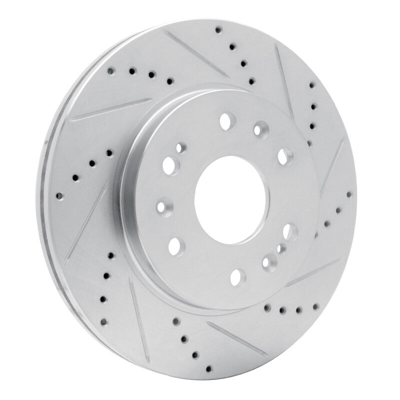 DFC 05-20 Cadillac Escalade EXT Front Right Drilled & Slotted Silver Brake Rotor