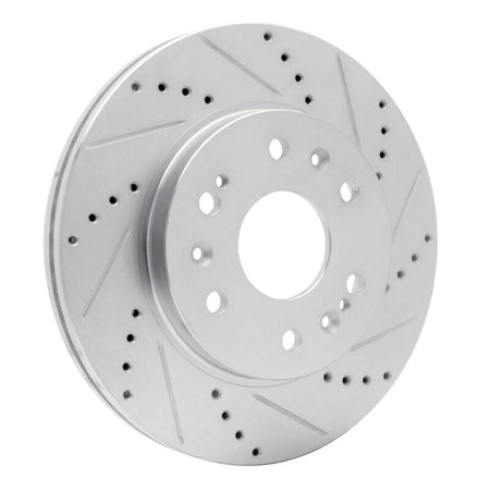 DFC 05-20 Cadillac Escalade EXT Front Right Drilled & Slotted Silver Brake Rotor