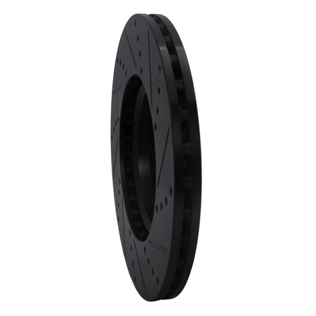 R1 08-25 Audi A4 (Mexico) Front Left Drilled & Slotted Black Brake Rotor