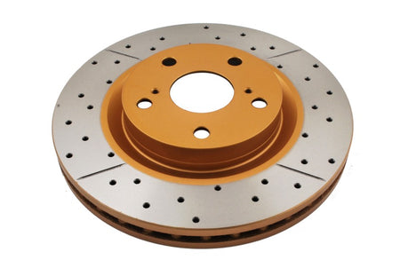 DBA 13-19 Lexus ES300h Front Street Series Drilled & Slotted Rotor w/Gold Hat