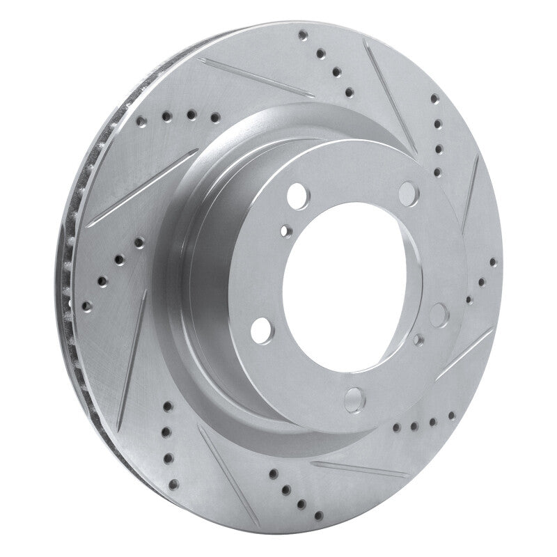 DFC 07-22 Lexus LX570 Front Right Drilled & Slotted Silver Brake Rotor
