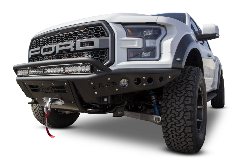 Addictive Desert Designs 17-18 Ford F-150 Raptor Stealth R Front Bumper w/ Winch Mount