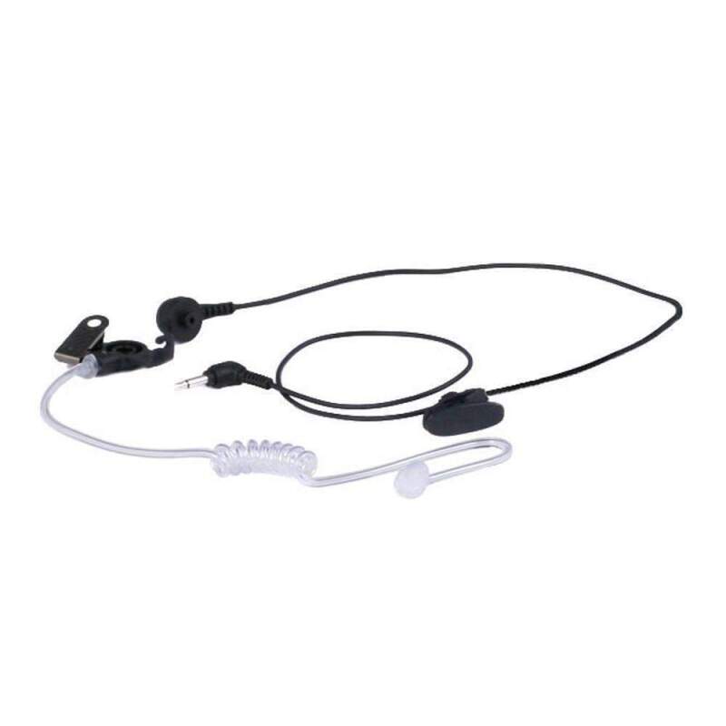 Rugged Radios PATROL Moto Kit - Ear Piece and Hand Mic With R1 (Safety Yellow) - Business Band Radio