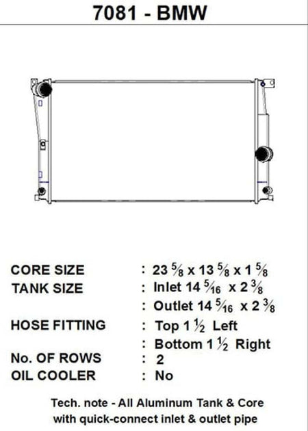 CSF BMW 2 Series (F22/F23) / BMW 3 Series (F30/F31/F34) / BMW 4 Series (F32/F33/F36) A/T Radiator