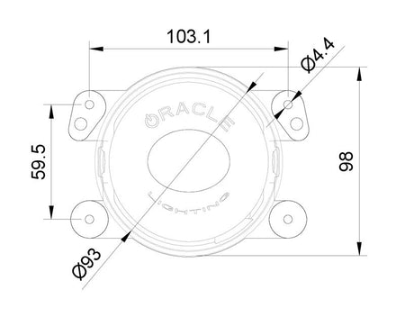 Oracle 100mm 15W Driving Beam LED Emitter - 6000K
